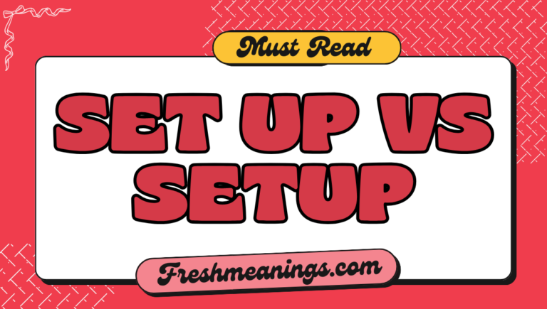 set up vs setup