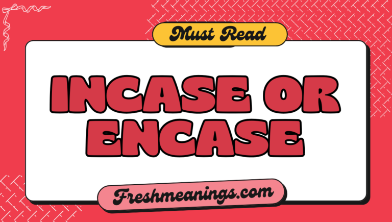 incase or encase: What’s the Difference? incase or encase