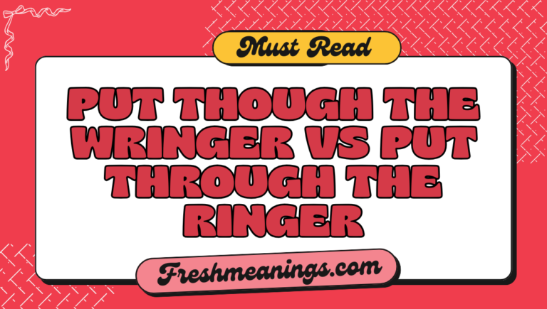 put though the wringer vs put through the ringer