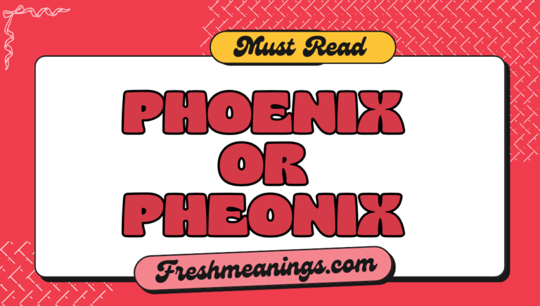 phoenix or pheonix